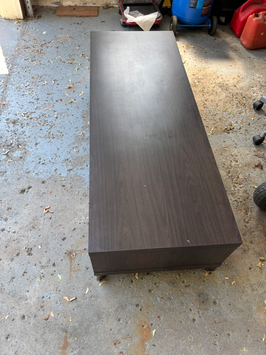 Dark Wood Media Console / Coffee Table