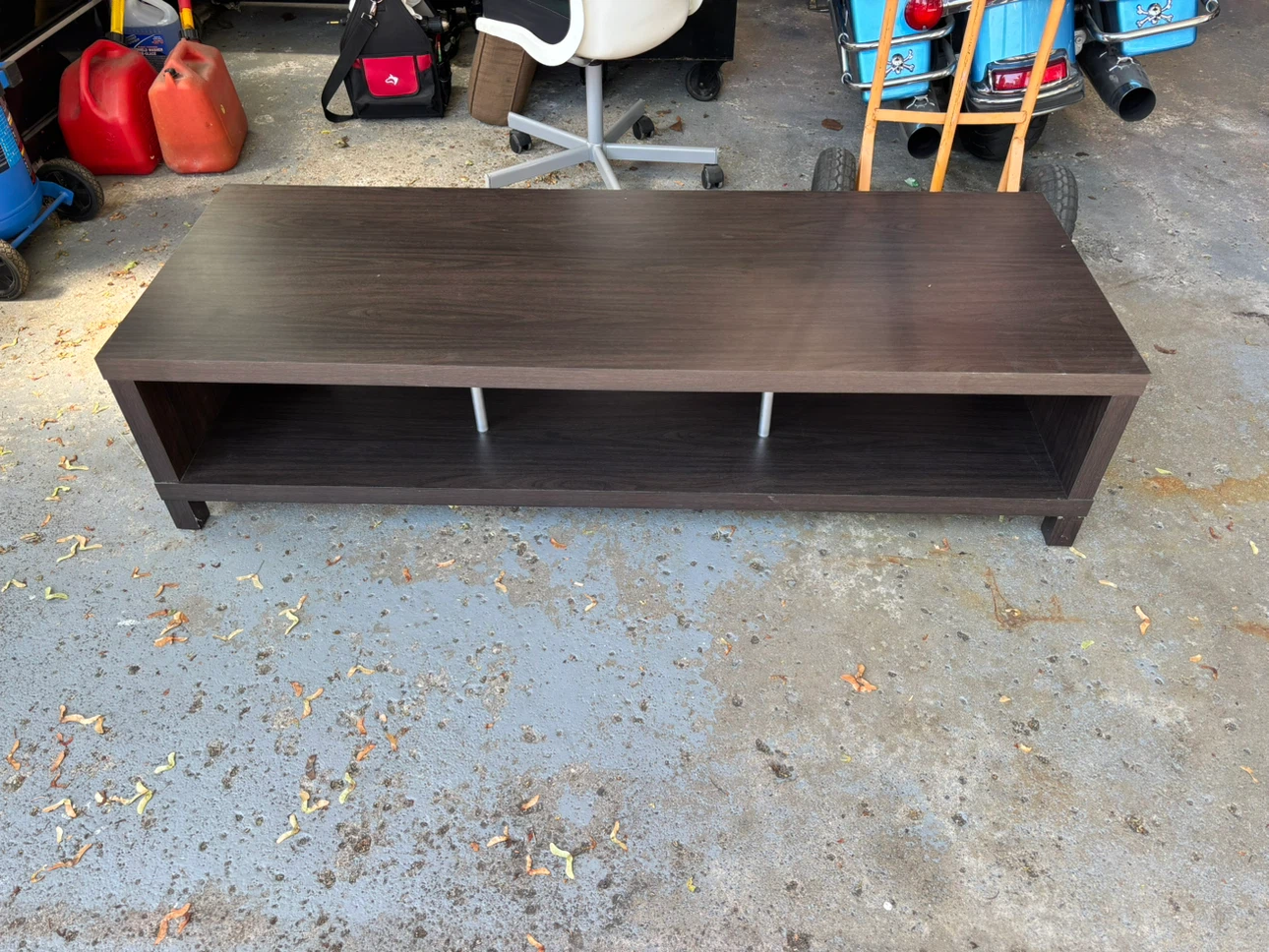 Dark Wood Media Console / Coffee Table - photo 2
