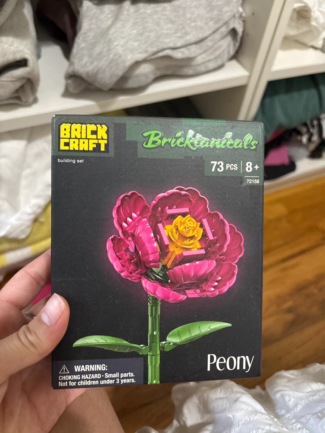 Brickcraft Bricktanicals Peony Building Set - 73 Pieces