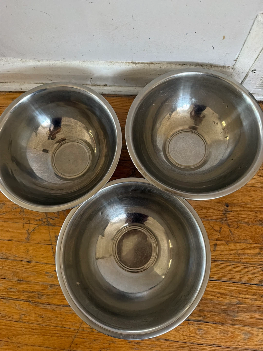 Set of 3 Stainless Steel Mixing Bowls
