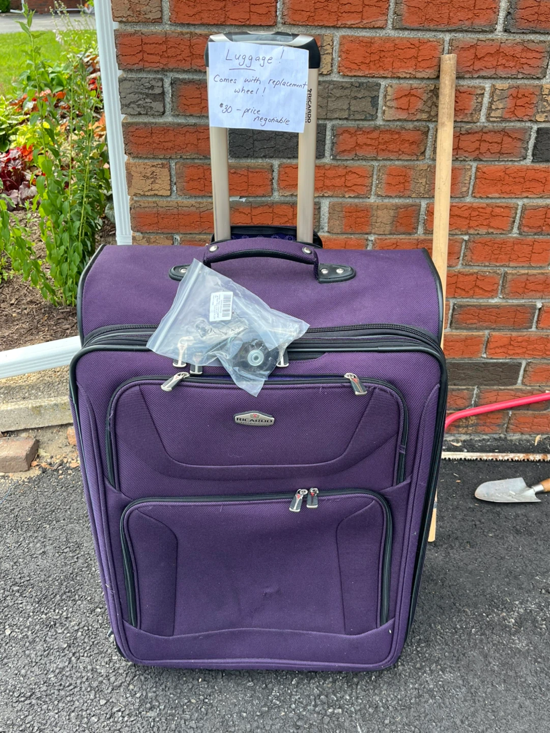 Purple Ricardo Luggage with Replacement Wheel - photo 2