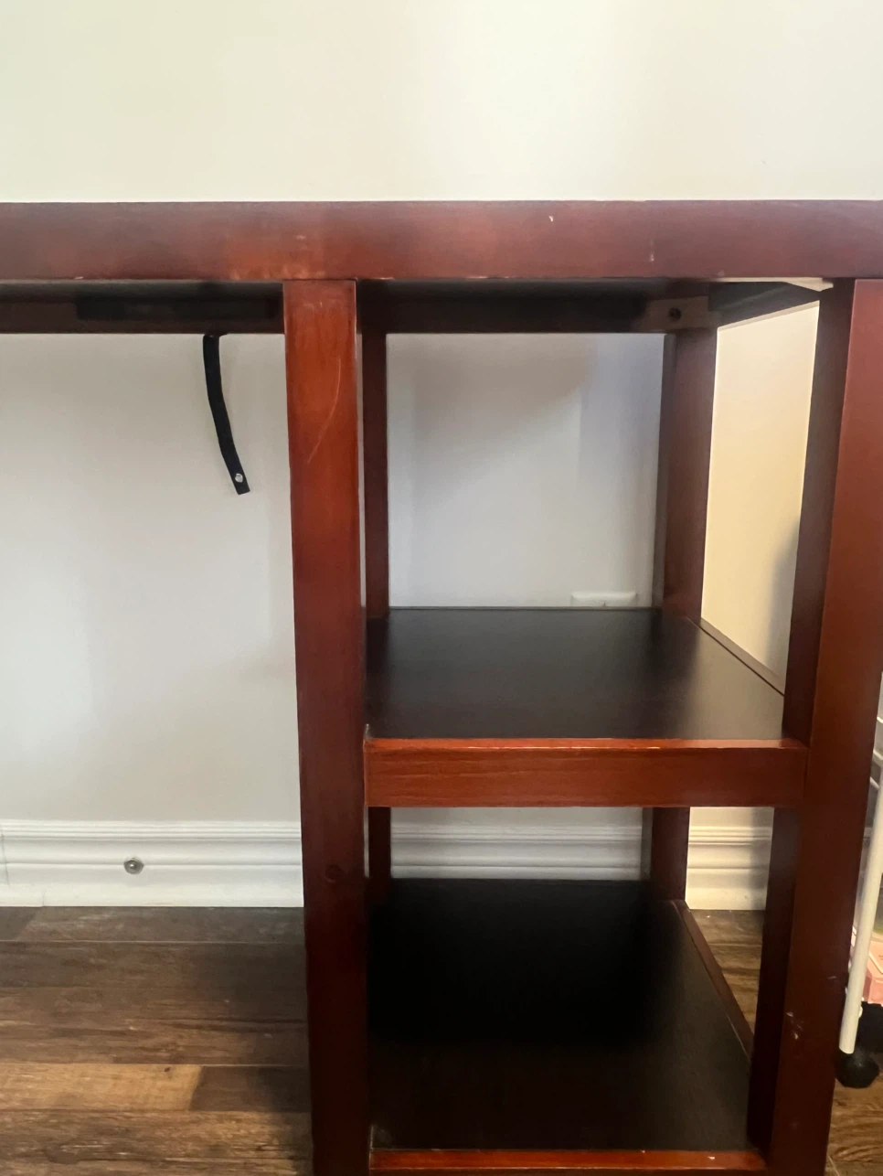 Espresso Brown Desk / Study Table with Built-In Shelves - photo 2