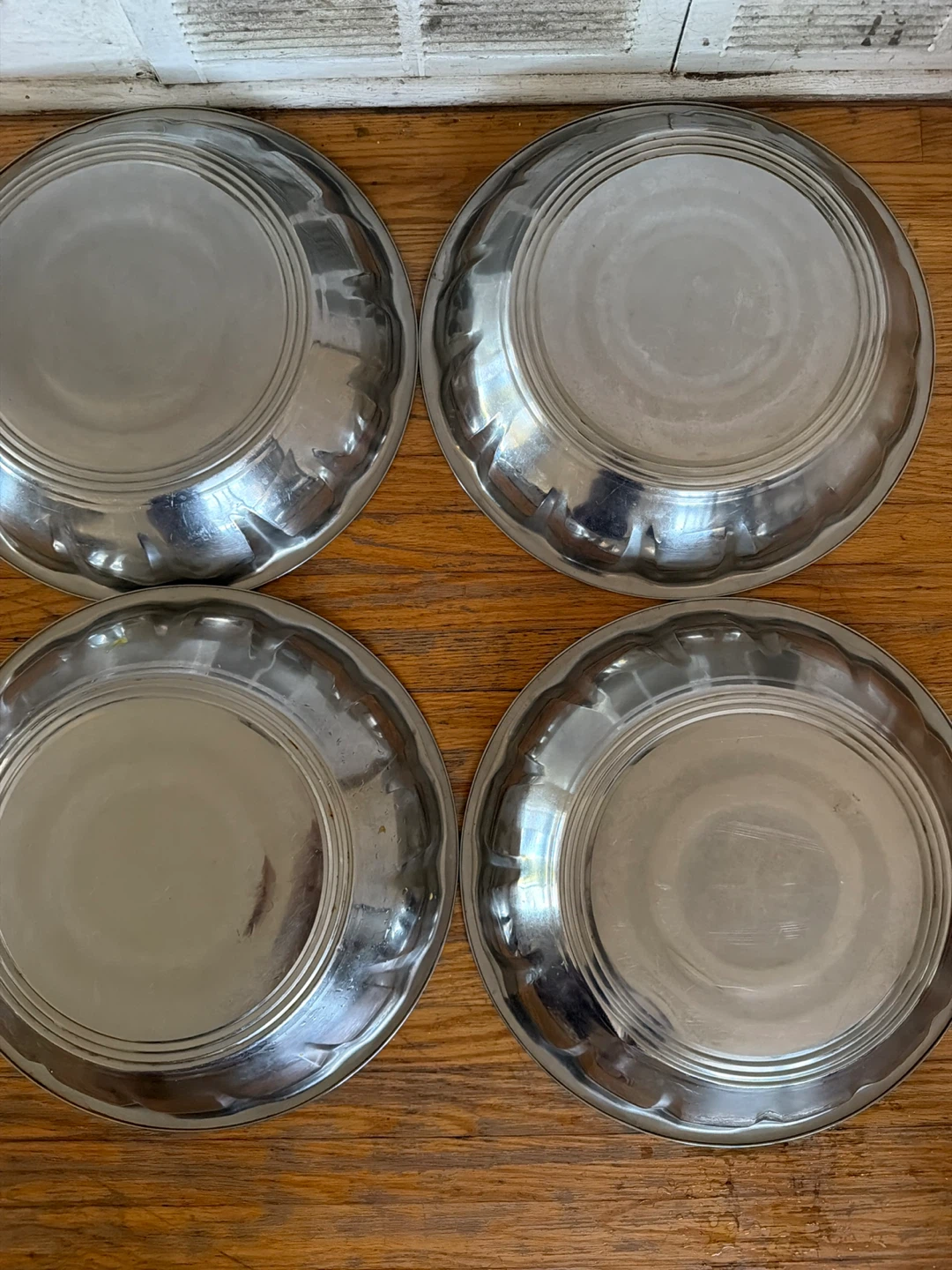 Set of 4 Stainless Steel Plates (sahan)