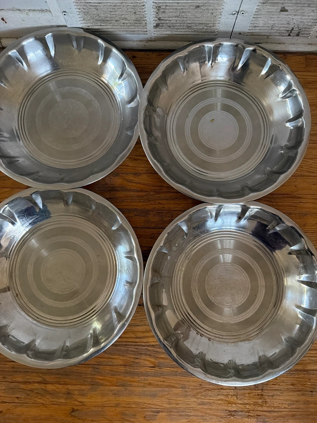Set of 4 Stainless Steel Plates (sahan) - photo 2