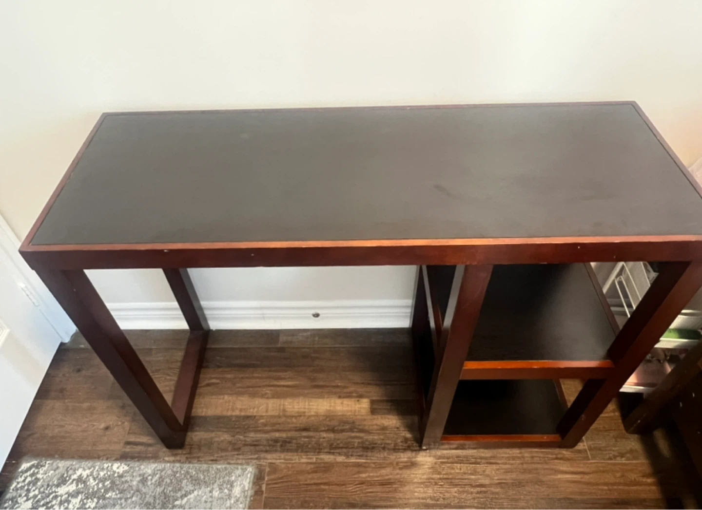 Espresso Brown Desk / Study Table with Built-In Shelves - photo 3