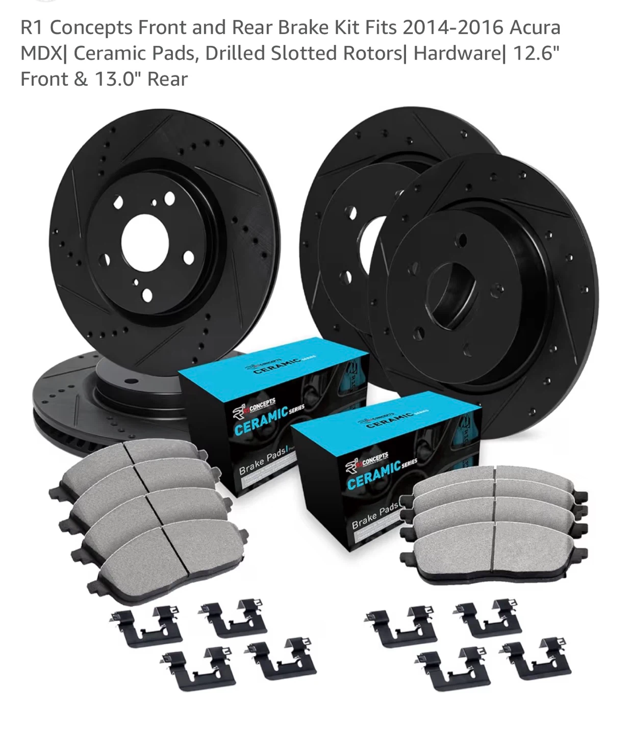 R1 Concepts Front and Rear Brake Kit for 2014-2016 Acura MDX