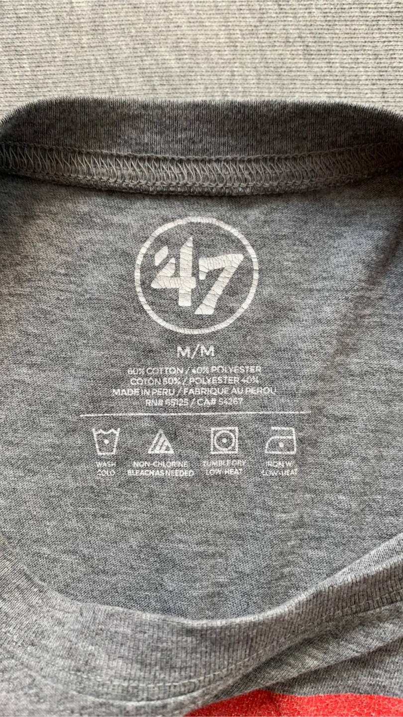 ‘47 Brand Grey Baseball T-Shirt - Size Medium - photo 3