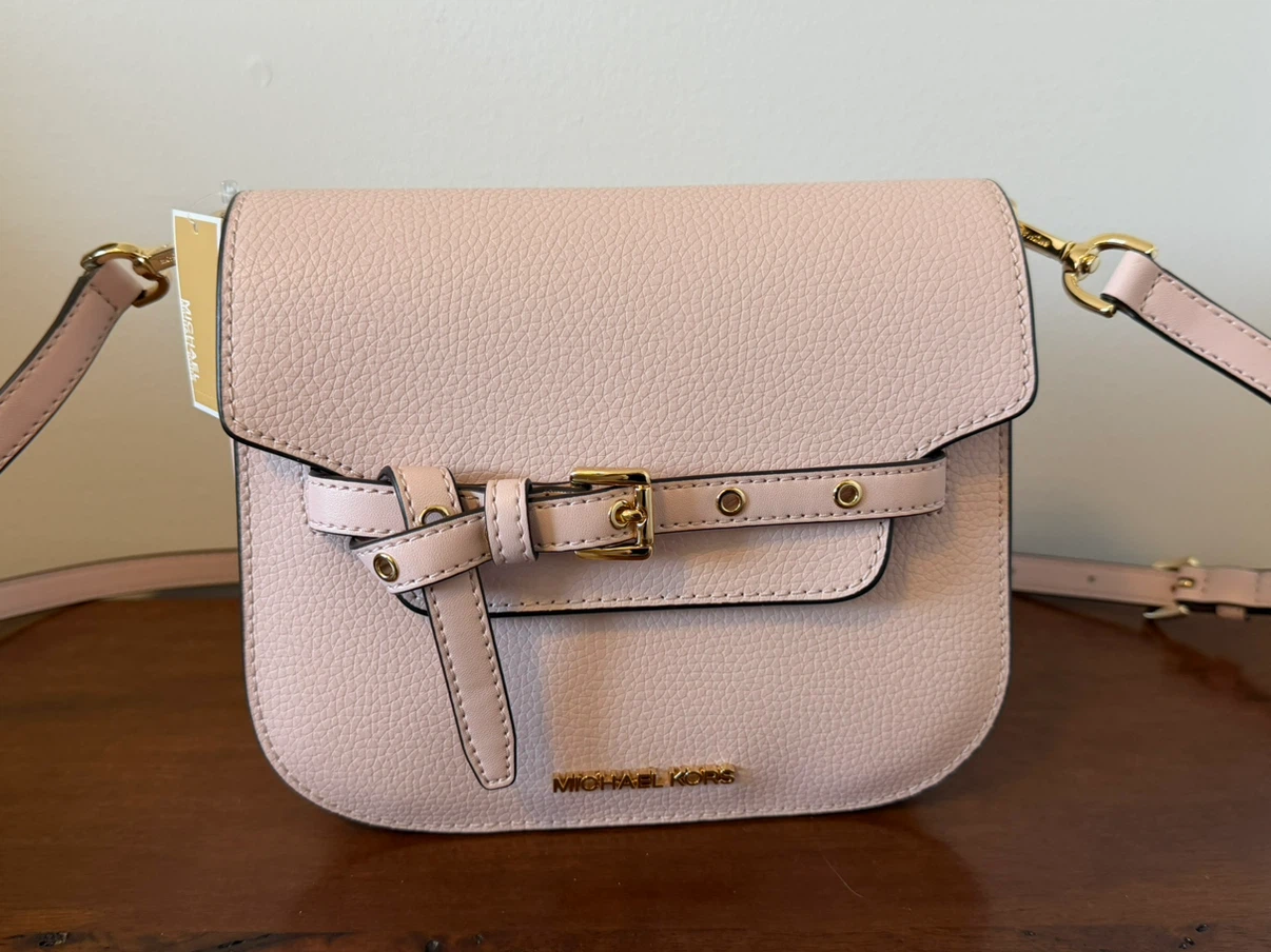 NWT Michael Kors Blush Pink Leather Emilia Crossbody Bag
