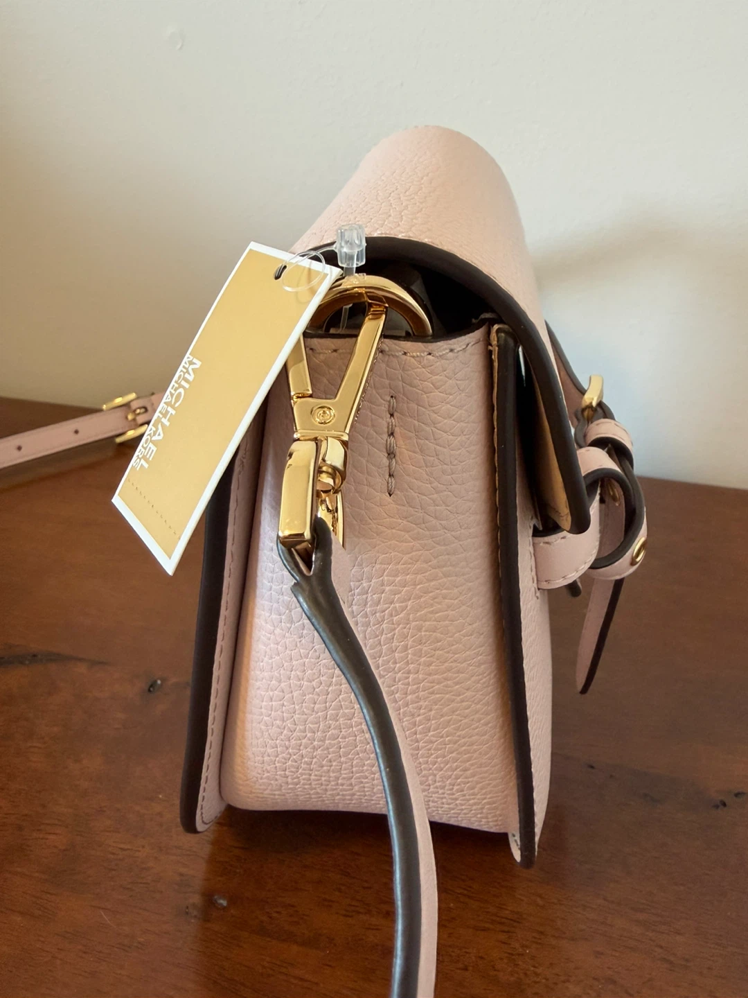 NWT Michael Kors Blush Pink Leather Emilia Crossbody Bag - photo 3