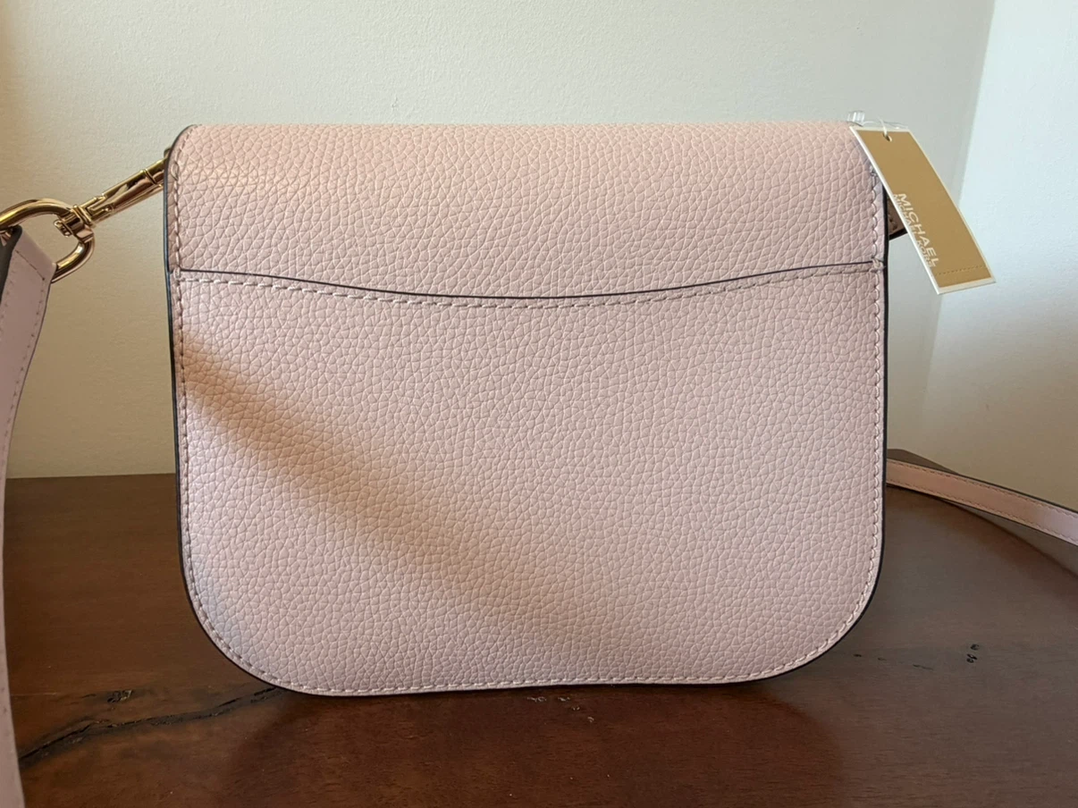 NWT Michael Kors Blush Pink Leather Emilia Crossbody Bag - photo 4