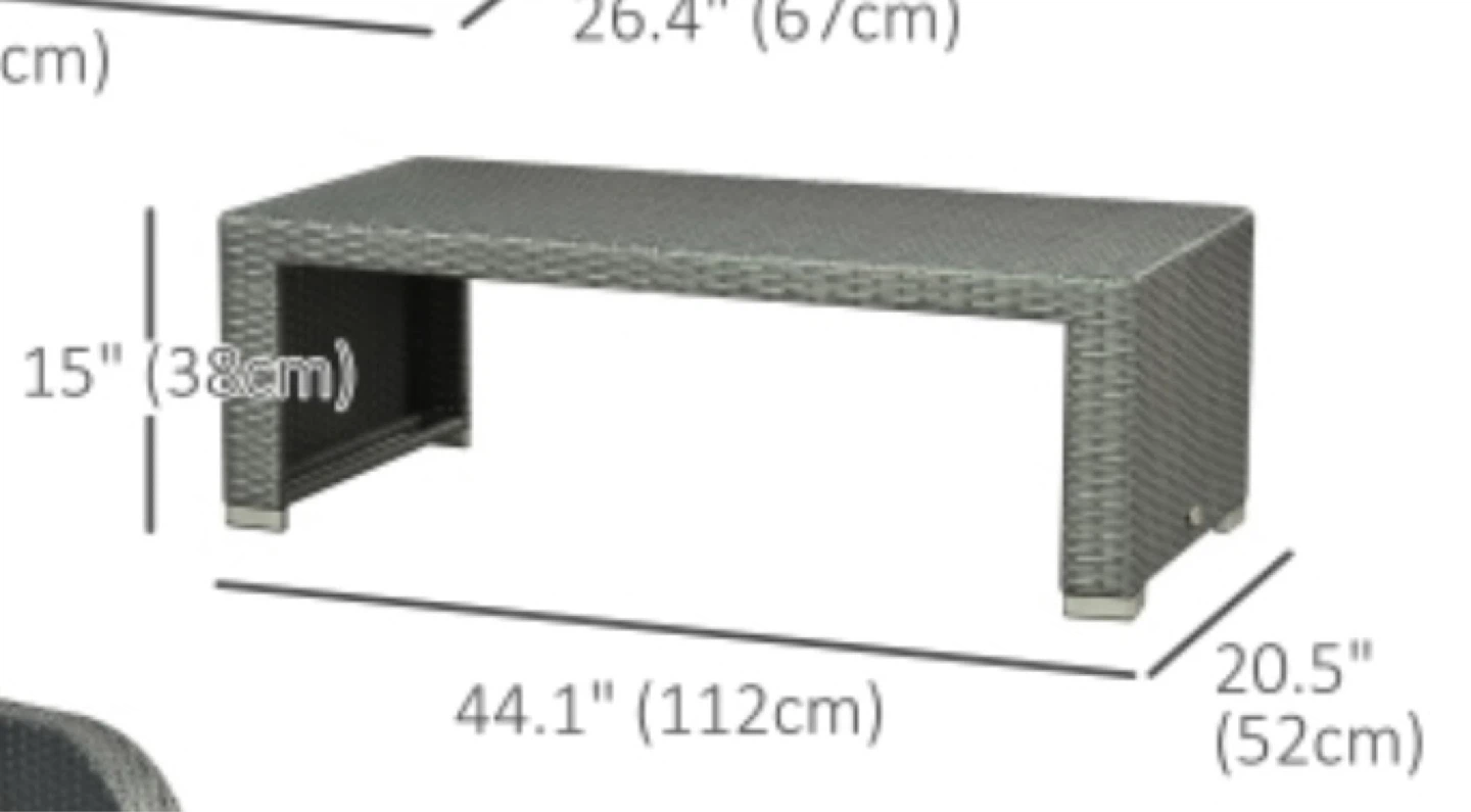 New 3 Pieces From Outsunny Patio Furniture - photo 3