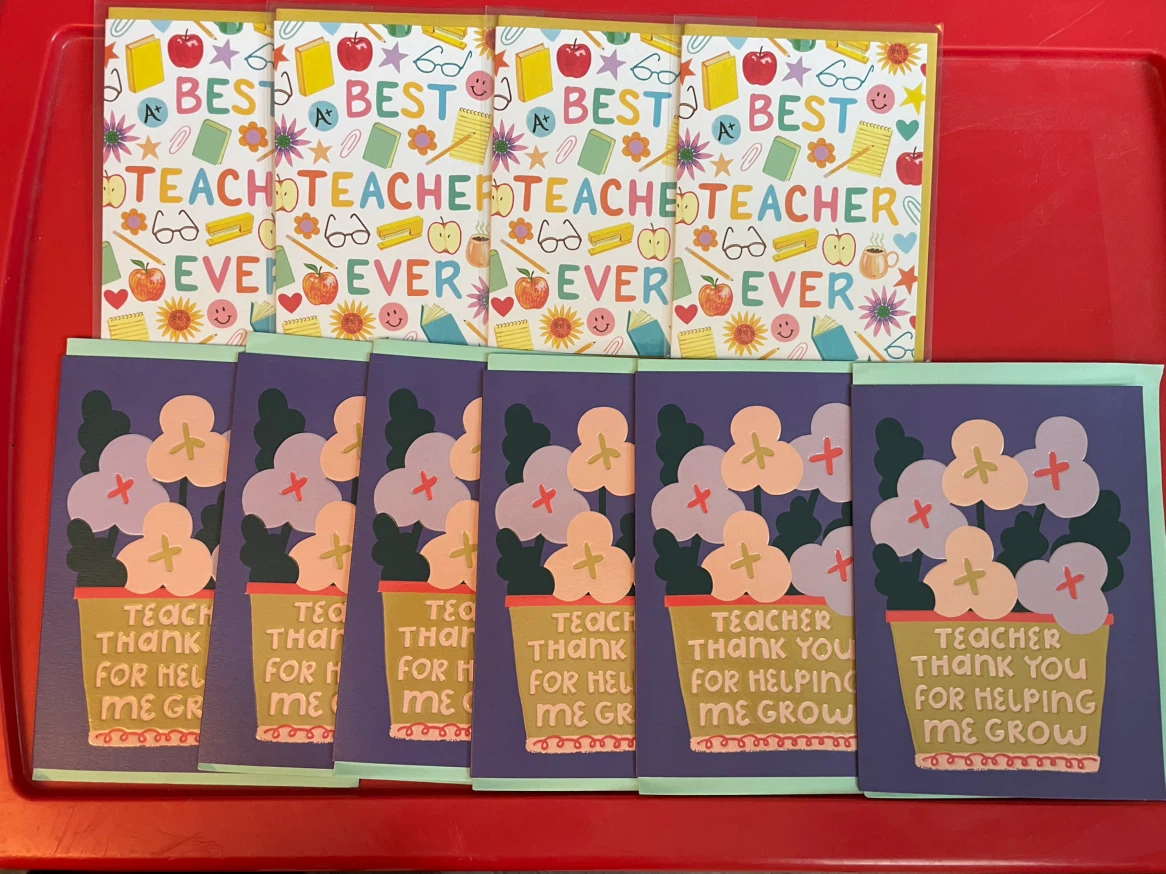 Teacher Thank You Cards Bundle of 10 NEW