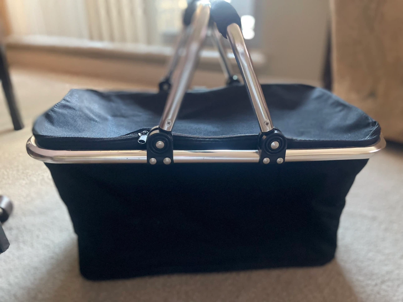Black Collapsible Picnic Basket - photo 2