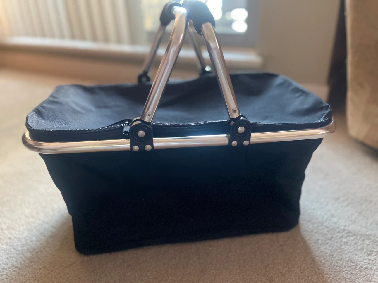 Black Collapsible Picnic Basket - photo 3