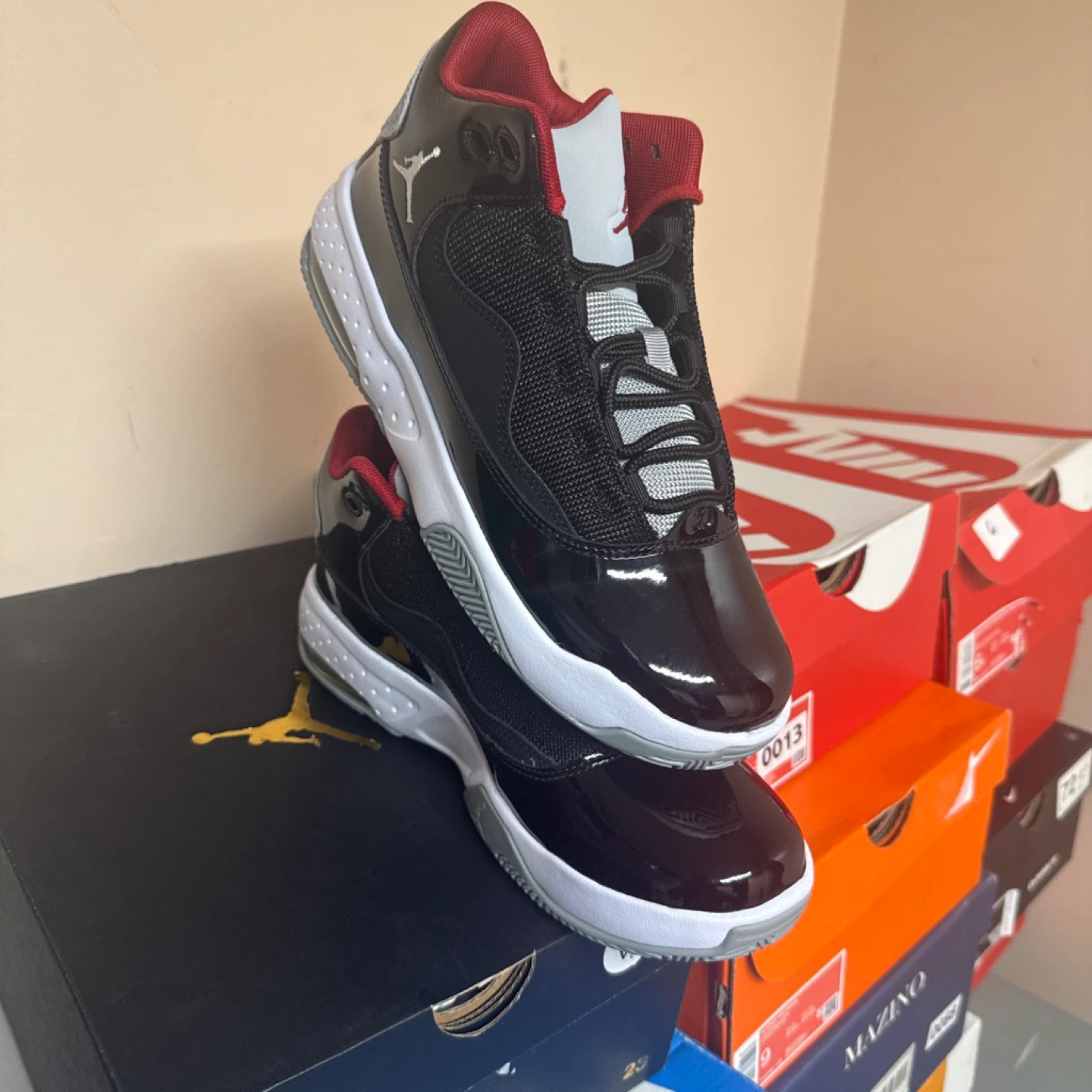 Jordan Max Aura 2 (GS) Black Red Shoes - photo 5