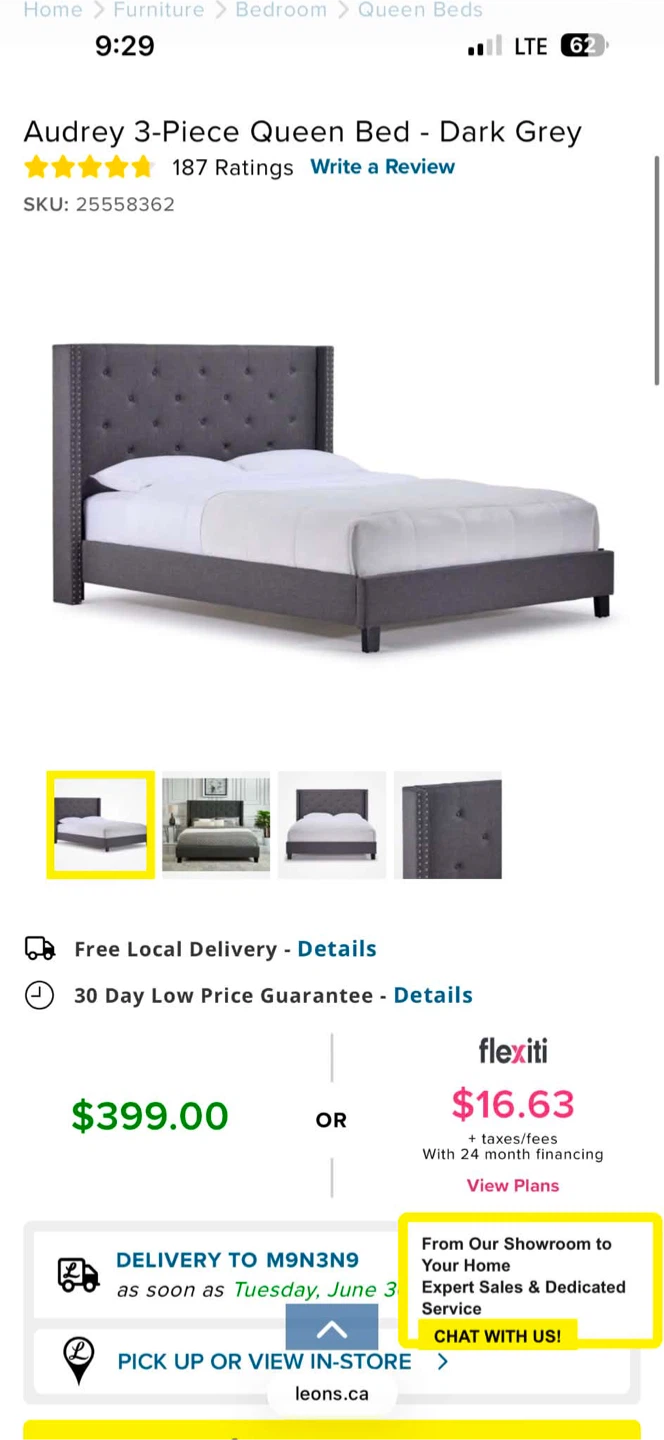 Moving Sale! Queen Bed Frame