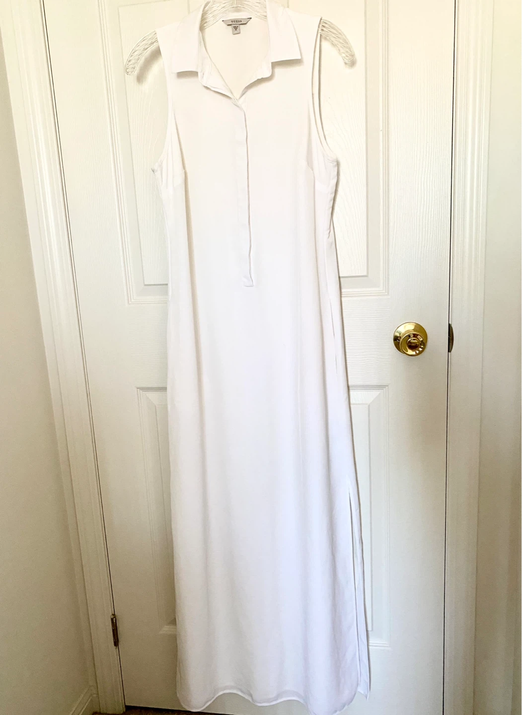 Guess White Sleeveless Maxi Dress