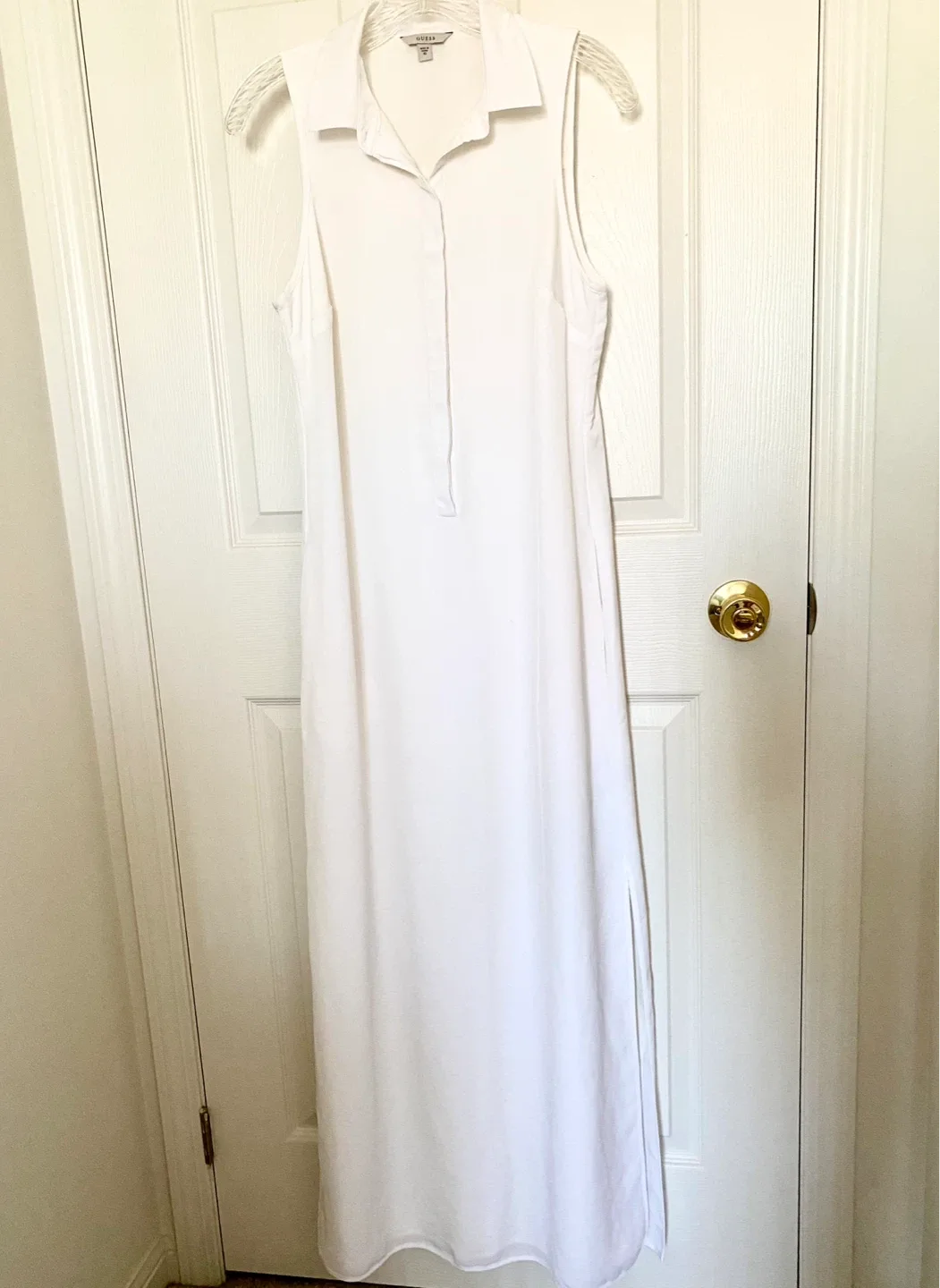 Guess White Sleeveless Maxi Dress