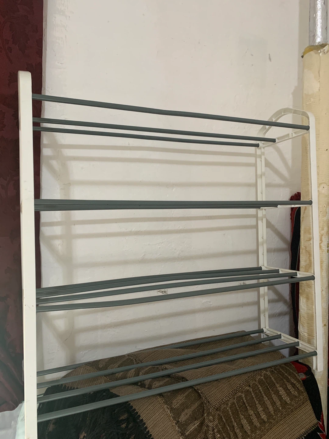 White 4-Tier Shoe Rack