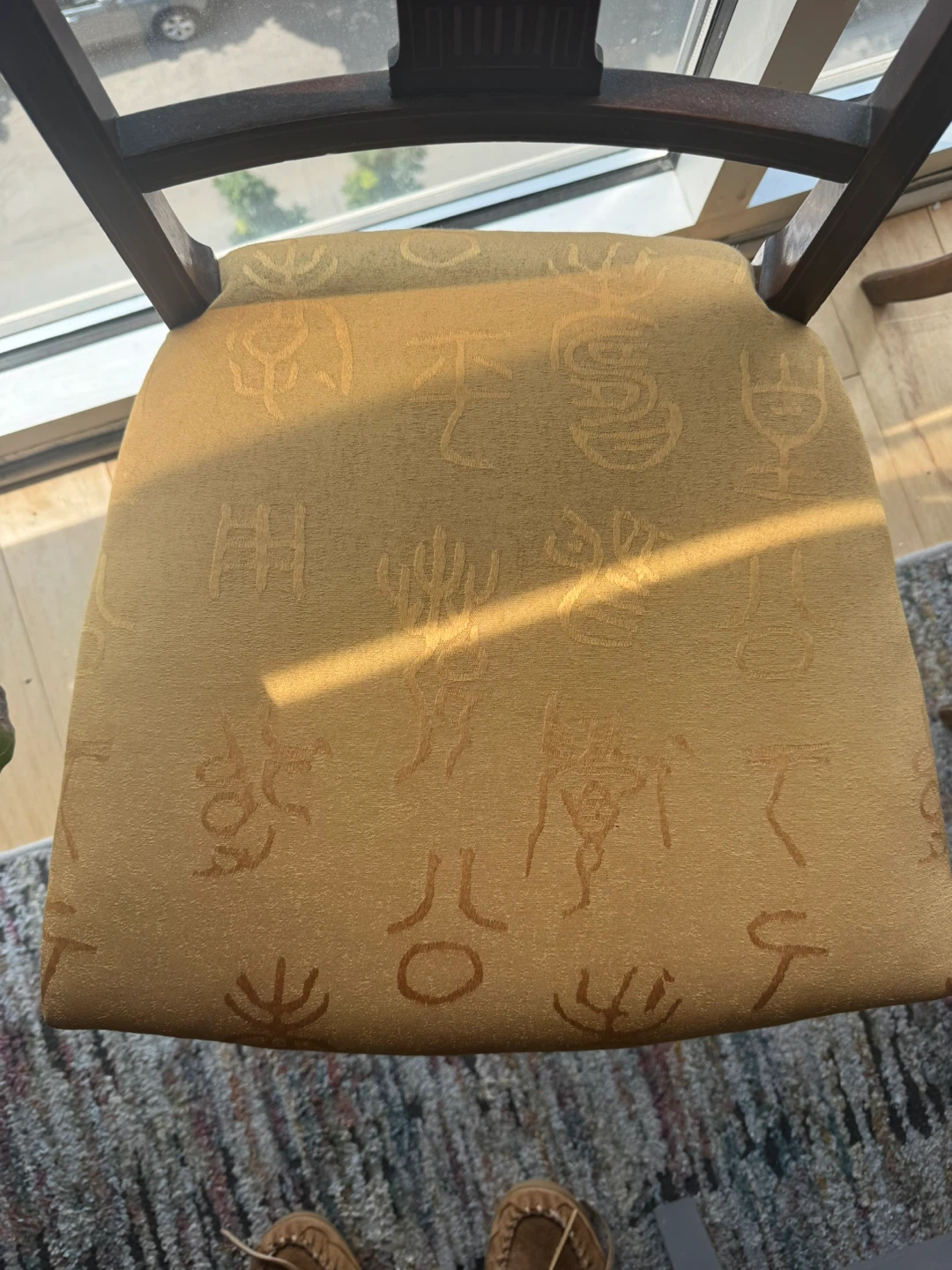 Upholstered antique wood chairs - photo 3