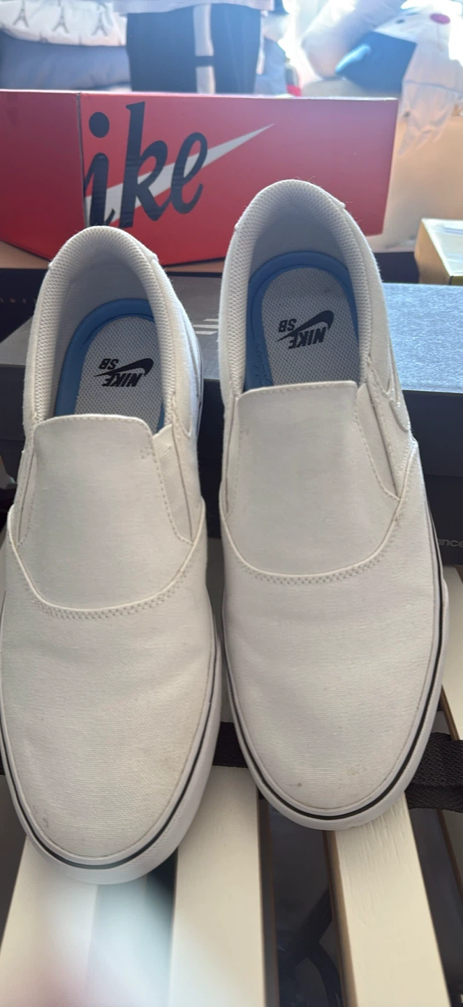 Nike SB White Slip-On Shoes