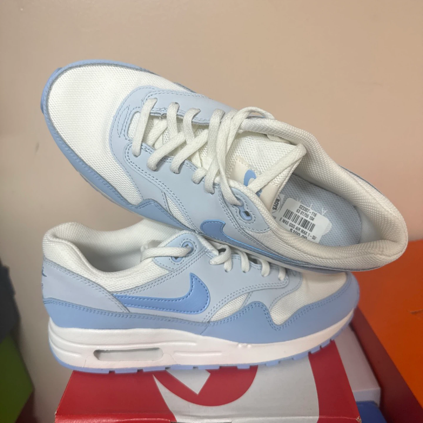 Nike Air Max 1 (GS) Shoes - Size 7Y - photo 3