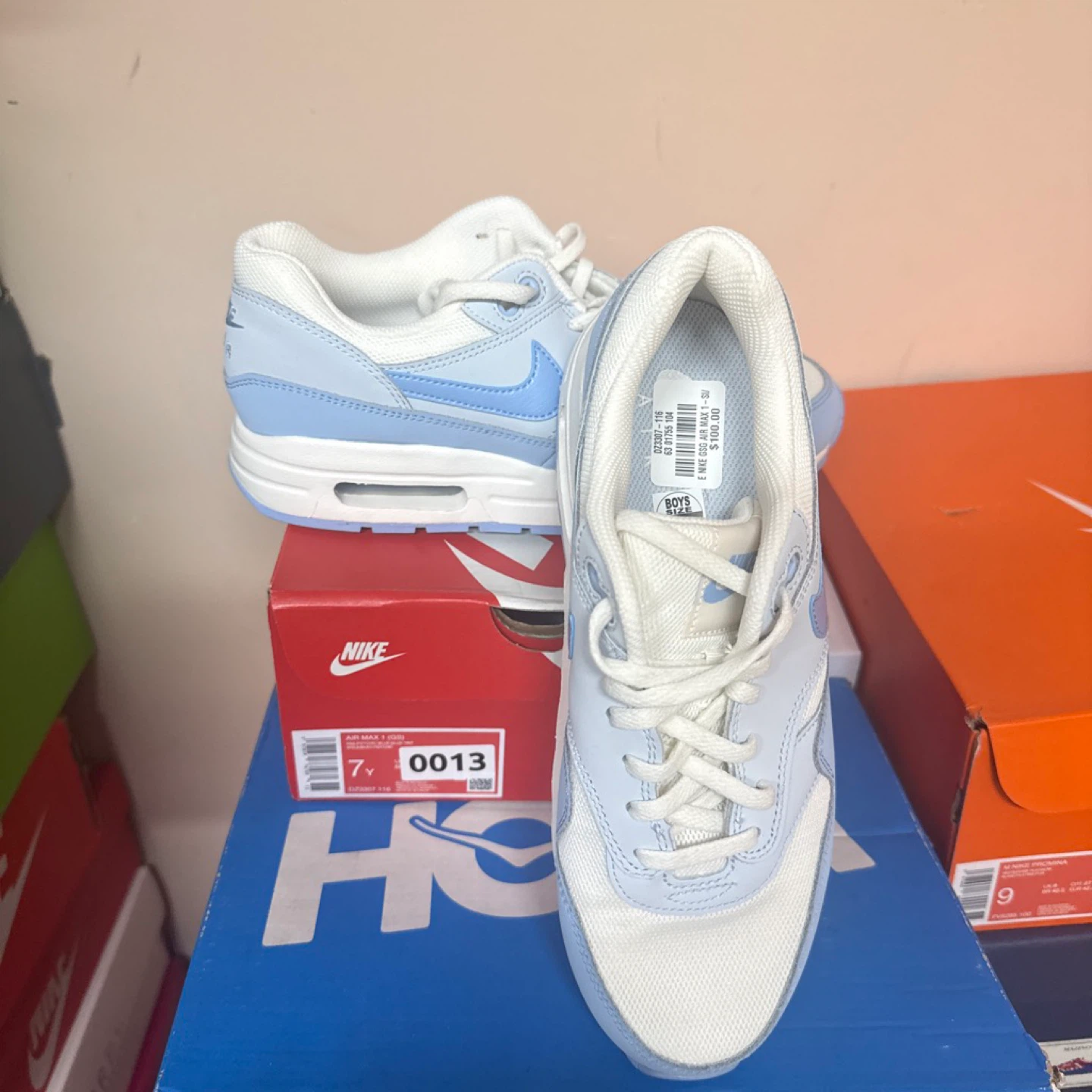 Nike Air Max 1 (GS) Shoes - Size 7Y - photo 4