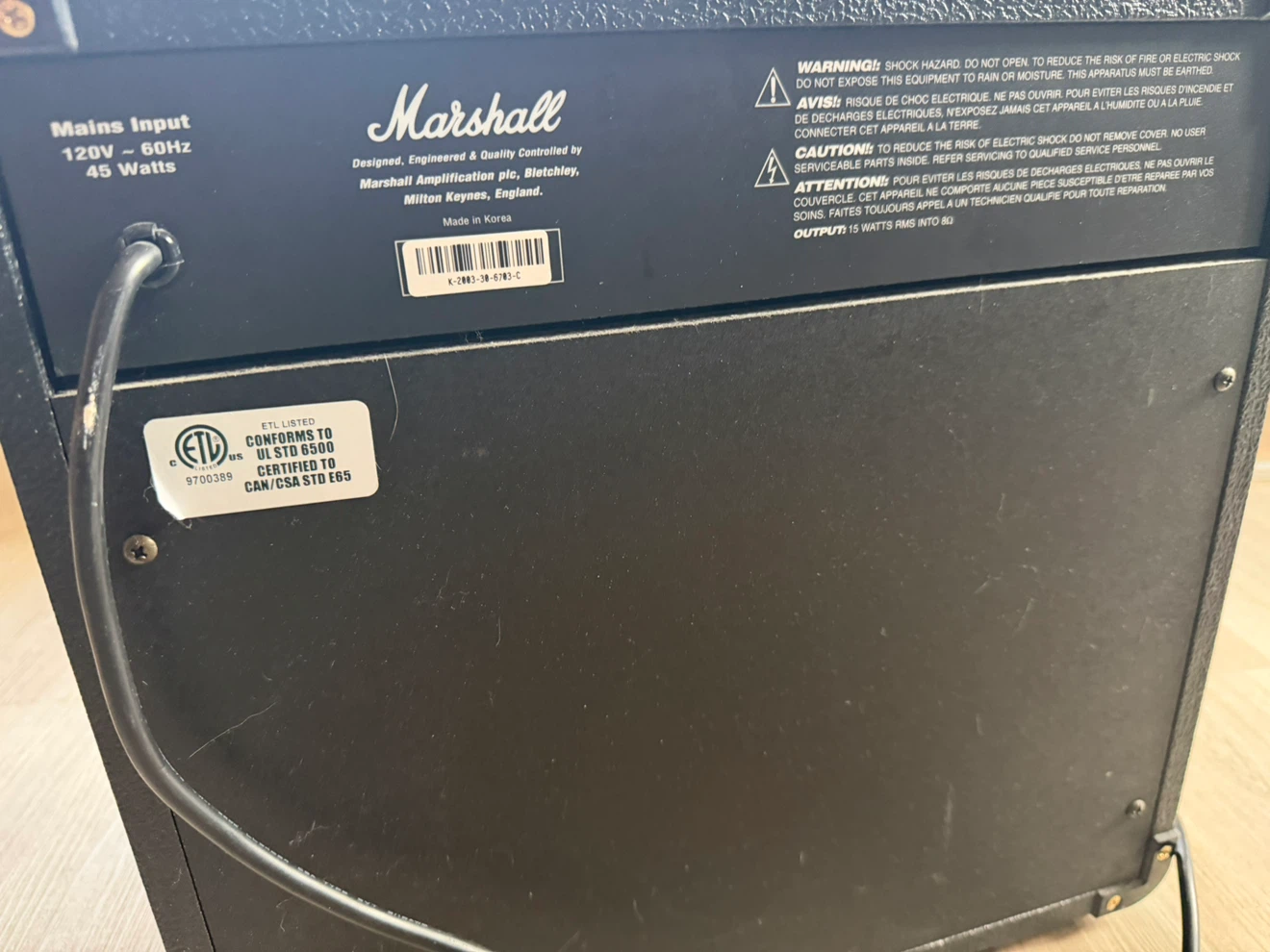Marshall MG15CDR Guitar Amp - photo 2