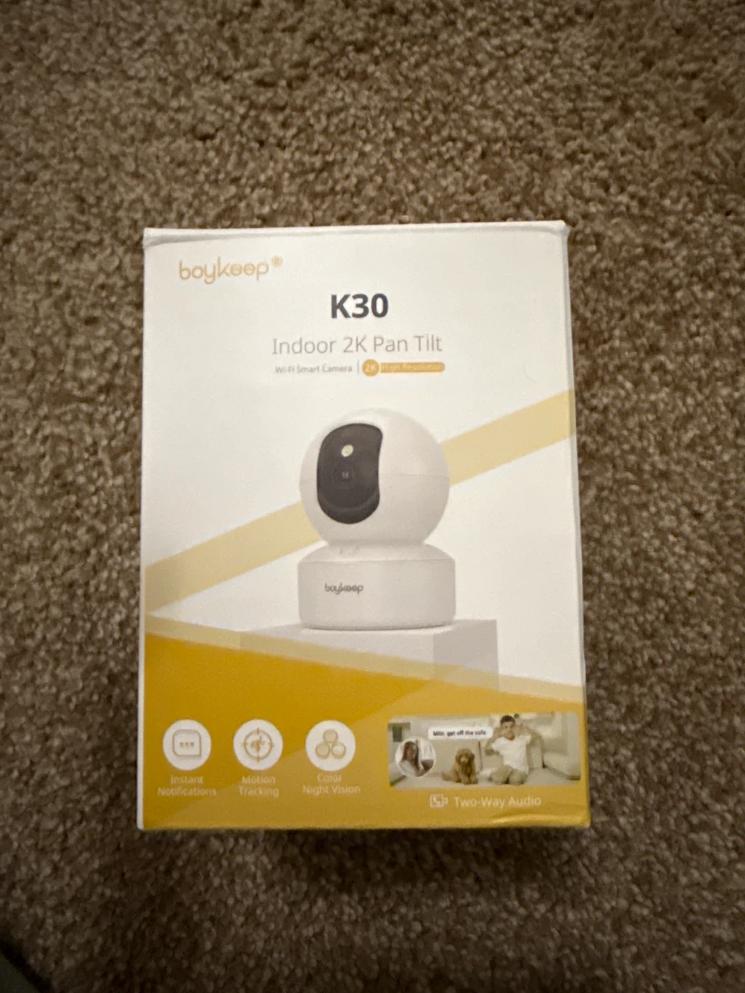 BoyKeep K30 Indoor 2K Pan Tilt WiFi Smart Camera