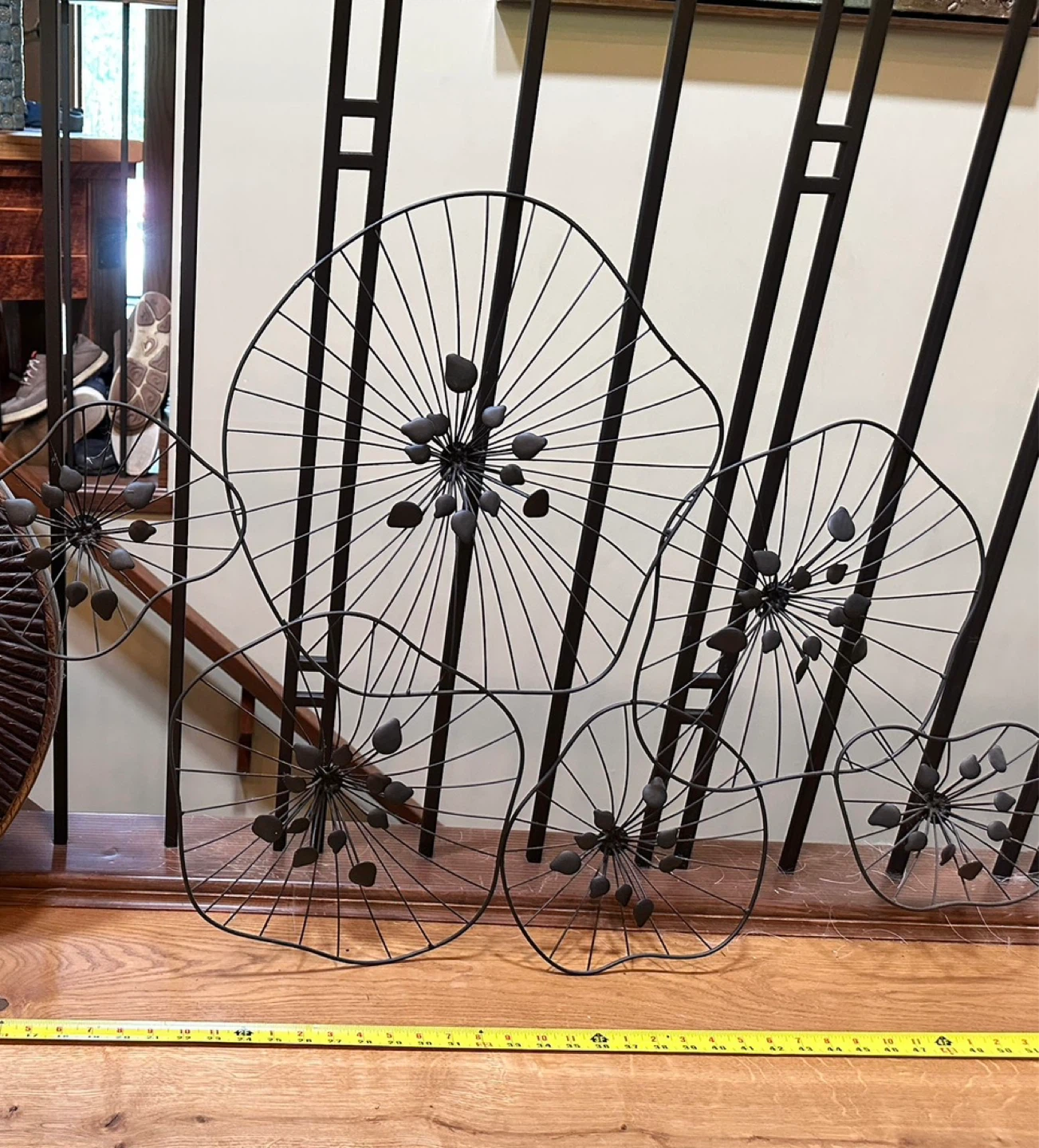 Metal Wall Art Floral Sculpture