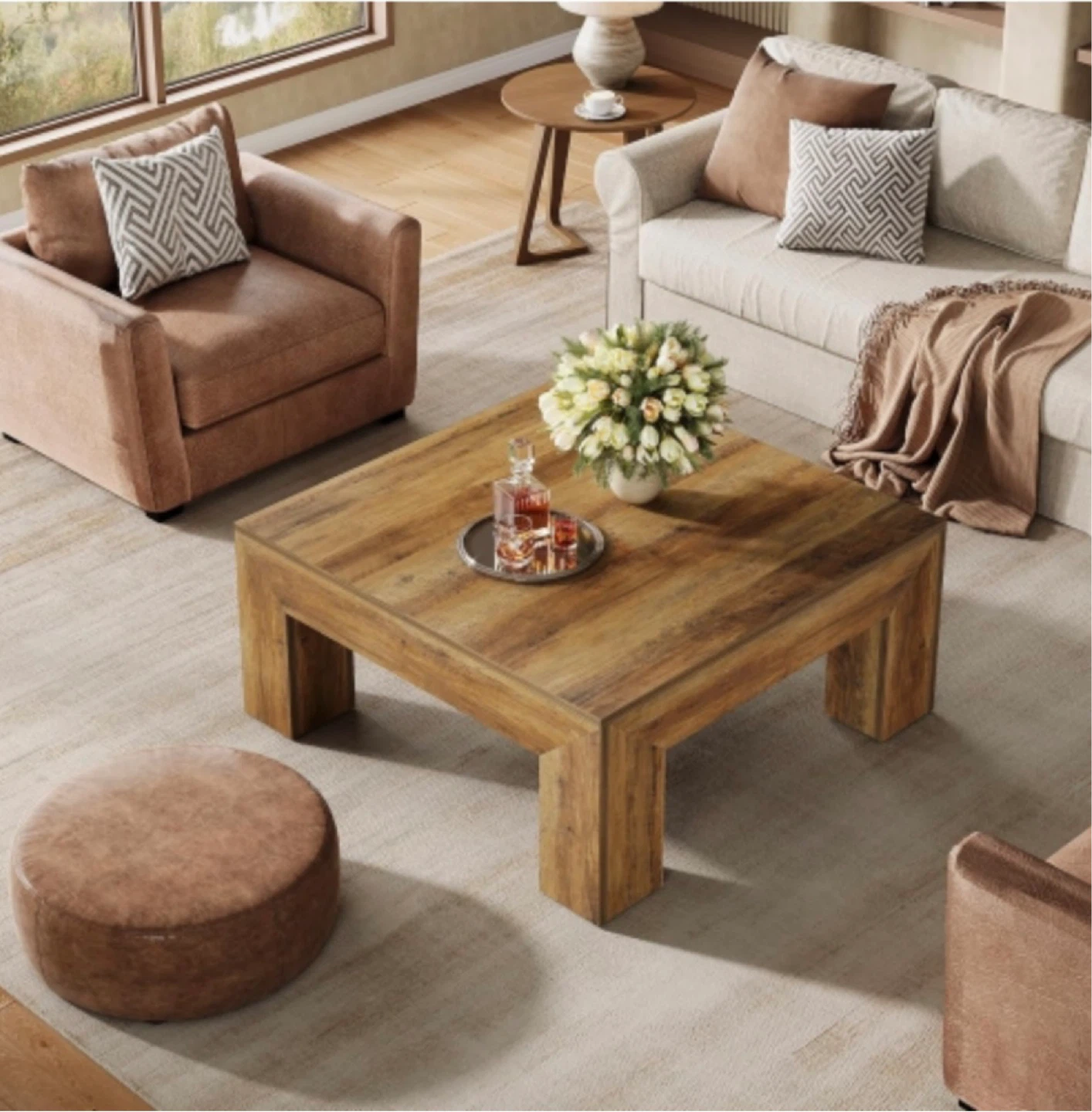Brand new Square Wood Coffee Table- delivery available - photo 4