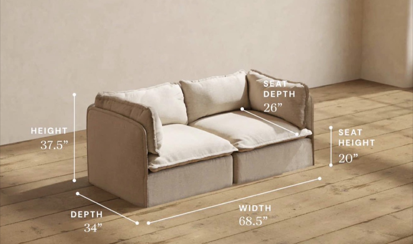 Cream Sofa with Ottoman & Extra Covers - Pick up 6/28 - photo 3