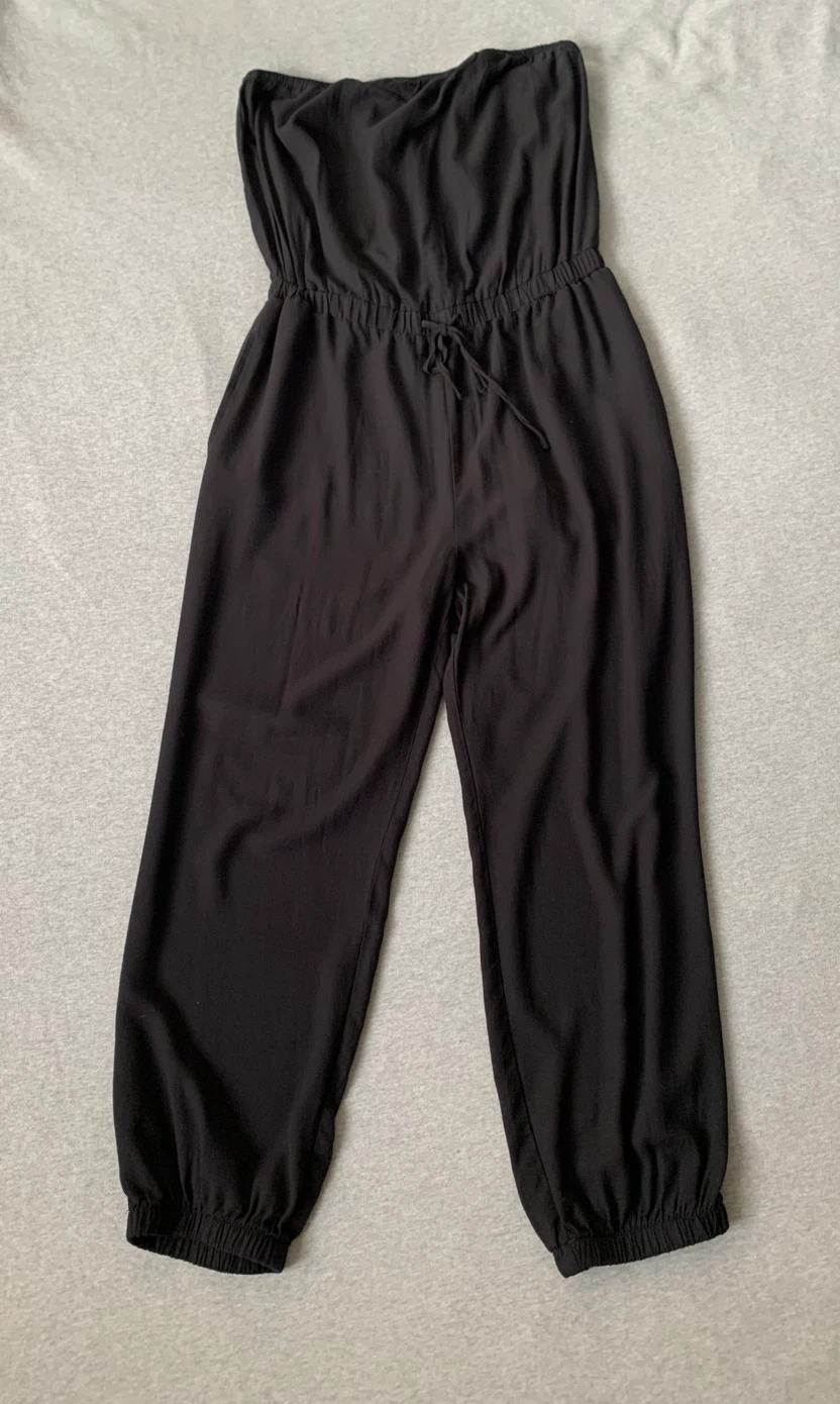 Ci Sono Los Angeles Black Strapless Jumpsuit - Size XL