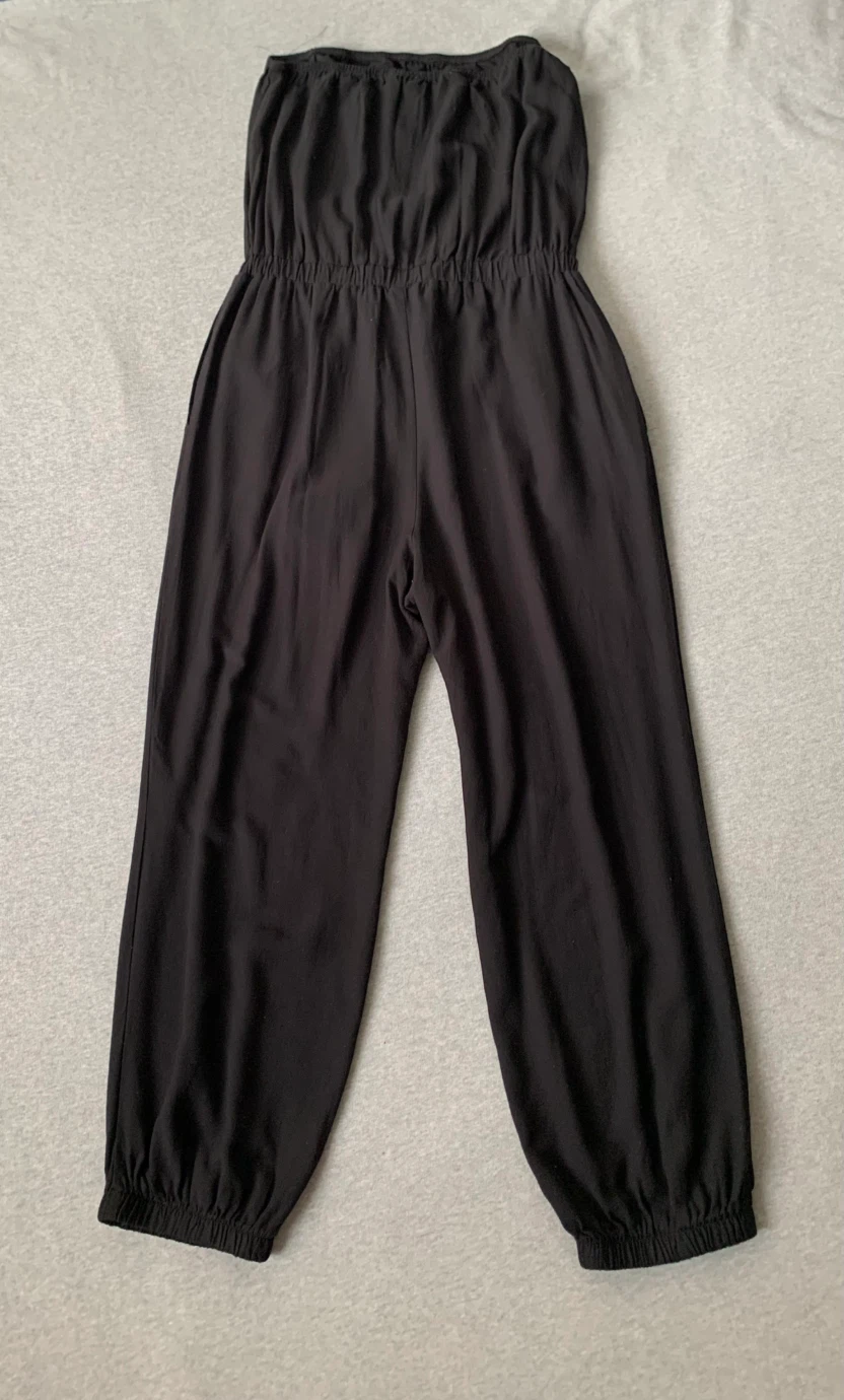 Ci Sono Los Angeles Black Strapless Jumpsuit - Size XL - photo 2