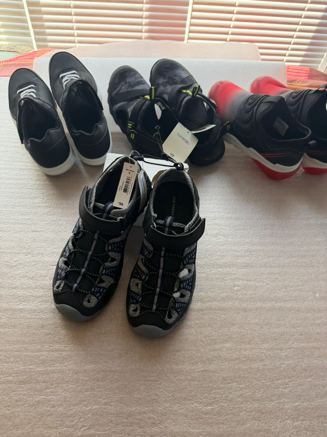 BOYS SIZE 3 RUNNING SHOES & SANDALS