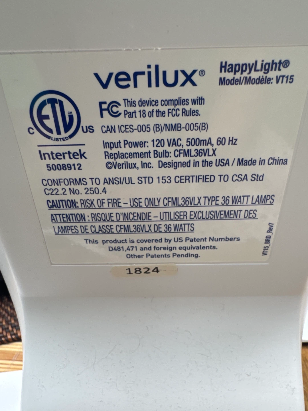Verilux HappyLight VT15 Light Therapy Lamp - photo 2