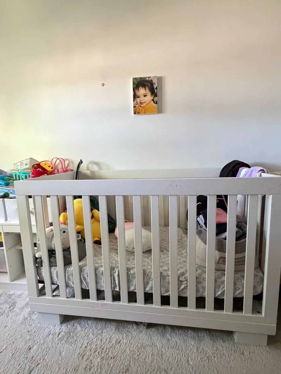 White Wooden Crib