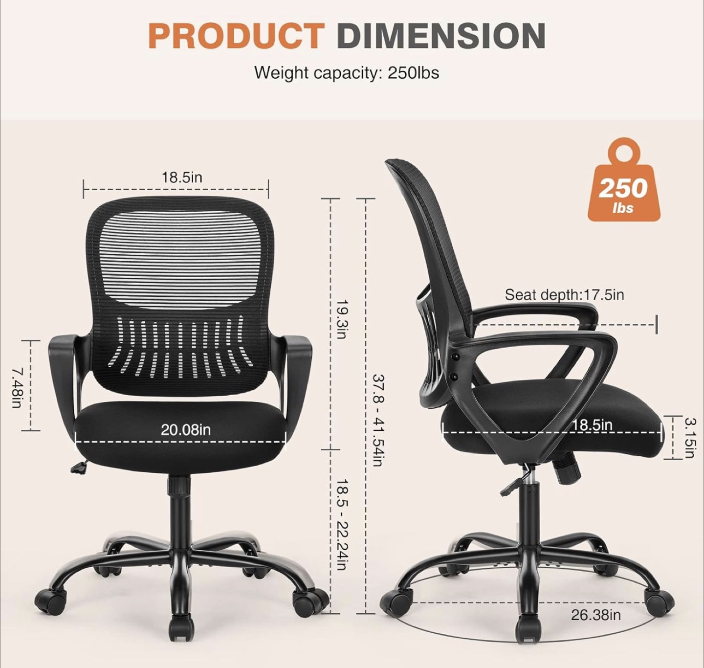 Black Office Chair - photo 2