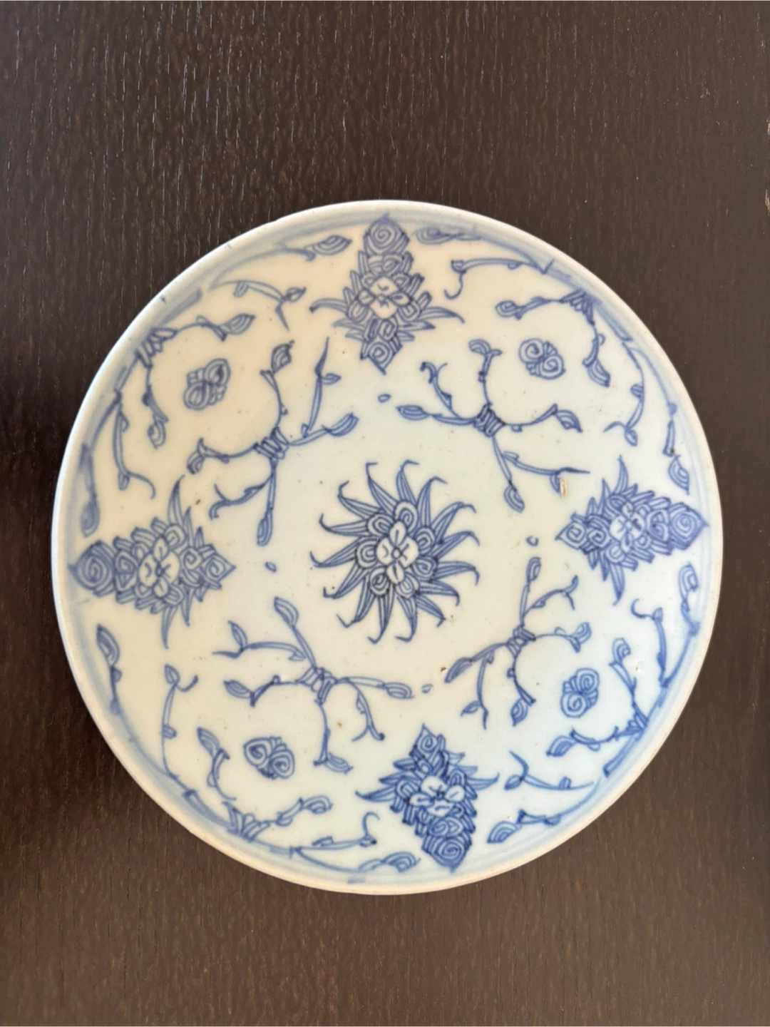 Antique Chinese blue and white plate