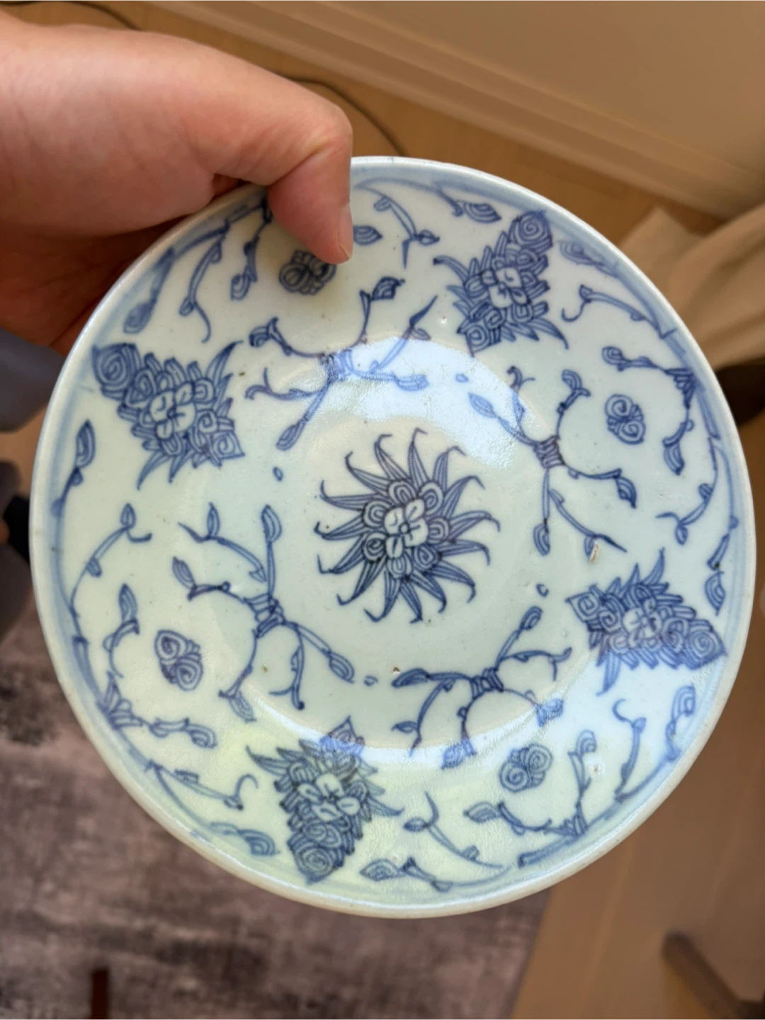 Antique Chinese blue and white plate - photo 3