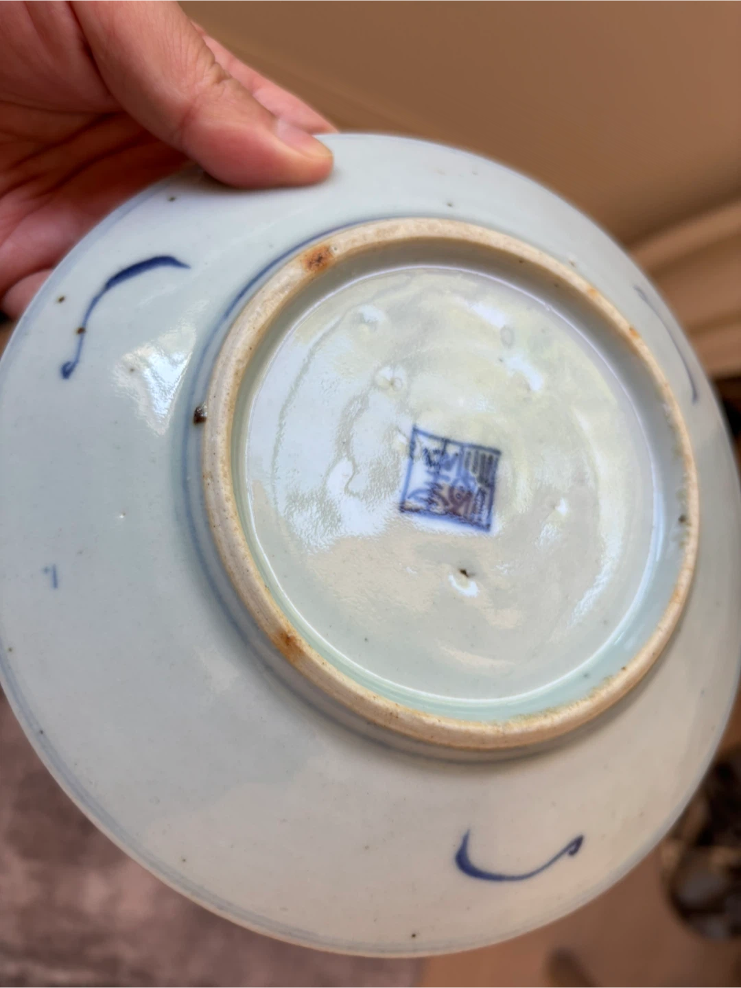 Antique Chinese blue and white plate - photo 5
