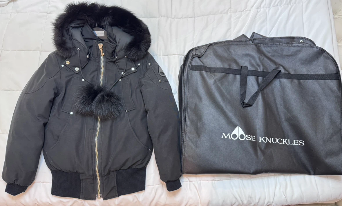 Moose Knuckles Bomber Jacket with Fur Hood - photo 2