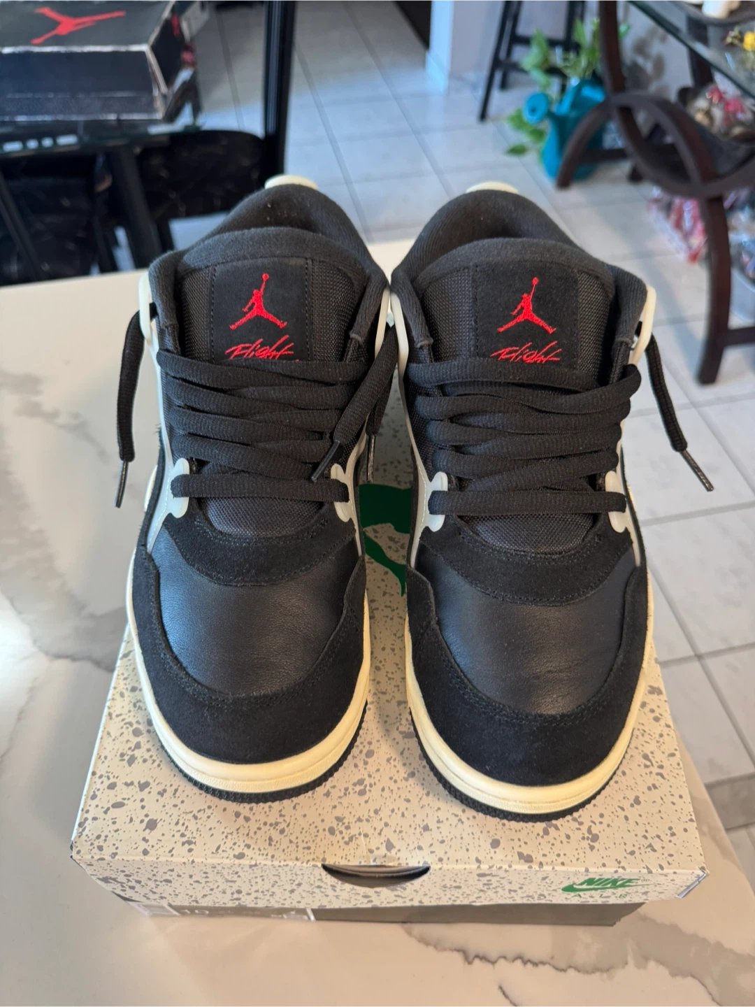 Air Jordan 4 RM Black/Sail - Size 10M - photo 5