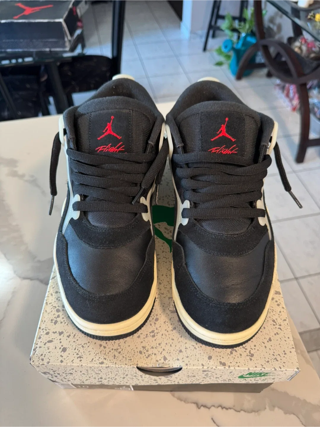 Air Jordan 4 RM Black/Sail - Size 10M - photo 5