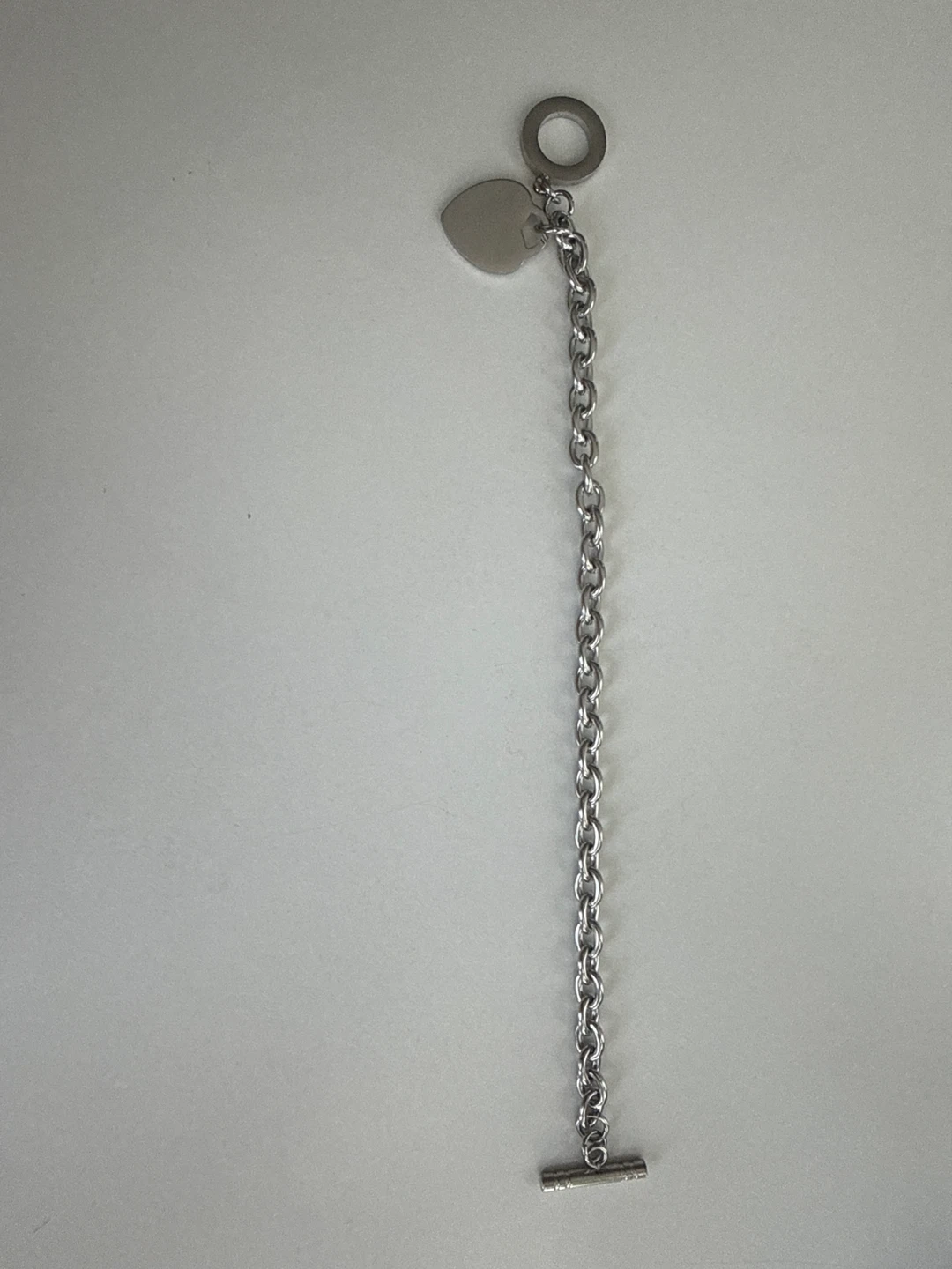 Silver Heart Charm Toggle Bracelet - photo 5