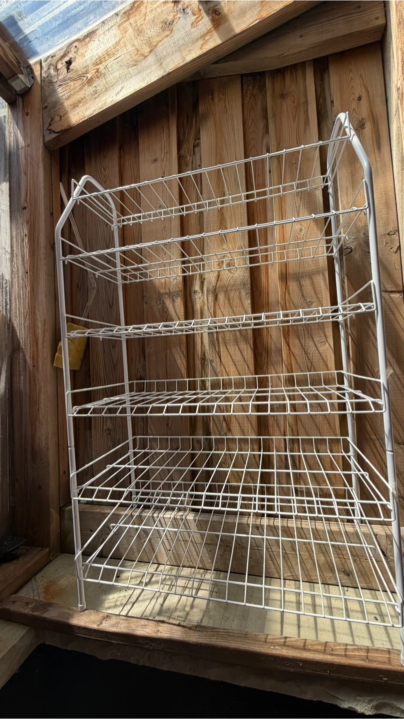White 6-Tier Wire Shelving Unit/Shoe Rack