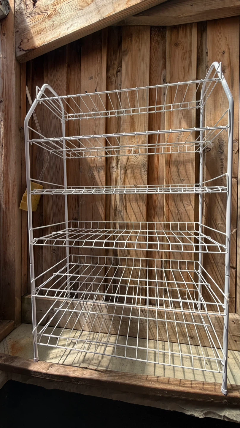 White 6-Tier Wire Shelving Unit/Shoe Rack - photo 2