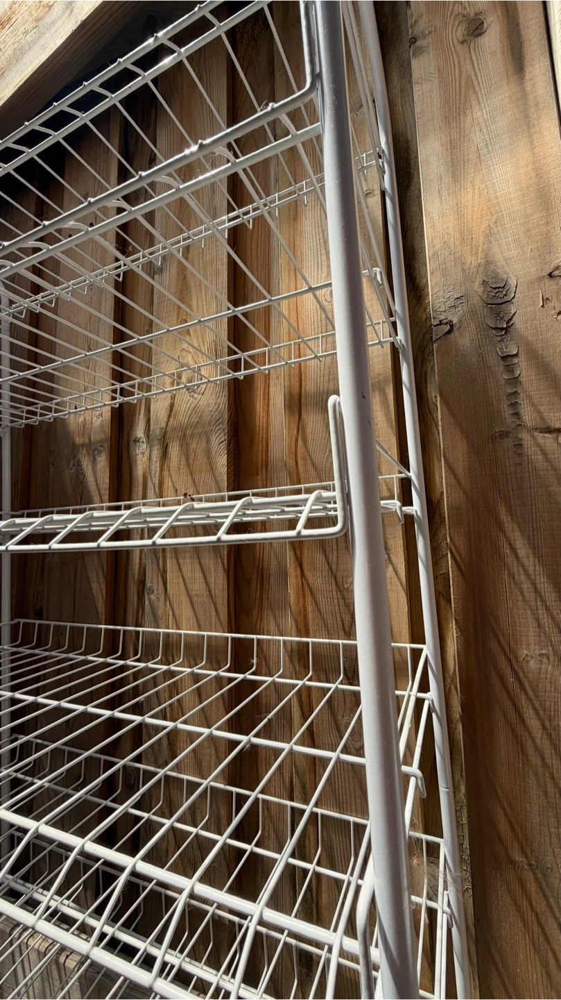 White 6-Tier Wire Shelving Unit/Shoe Rack - photo 3