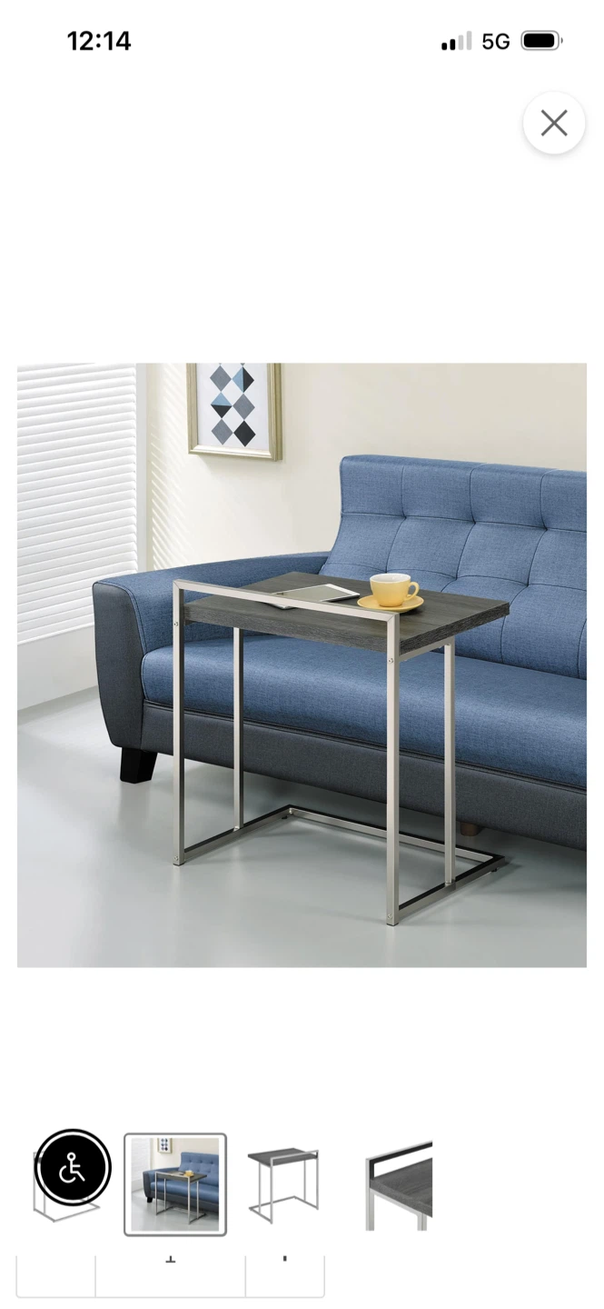 New Grey Wood Grain Accent Table - photo 2