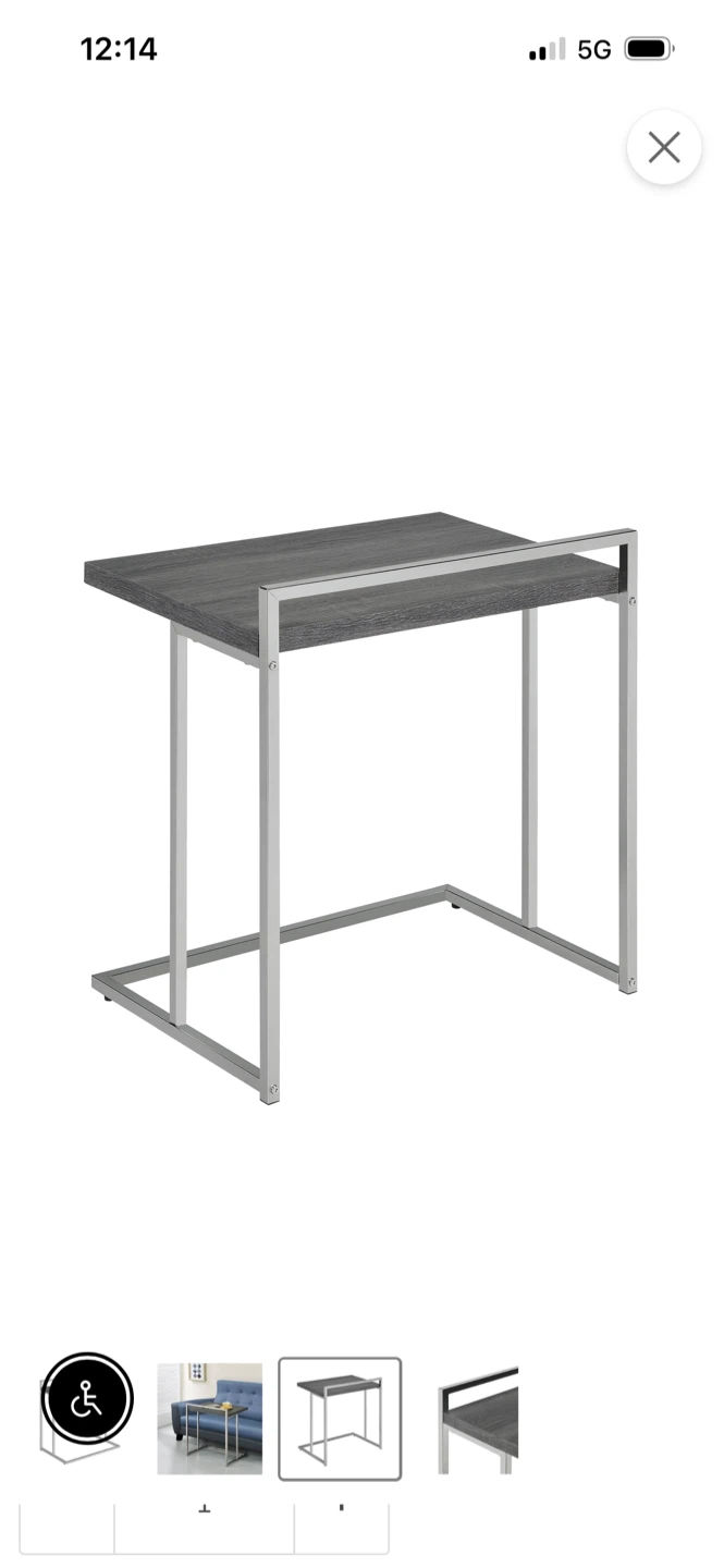 New Grey Wood Grain Accent Table - photo 3